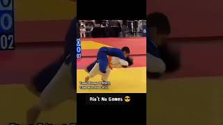 child dominates with ippon_ opponent visibly intimidated_