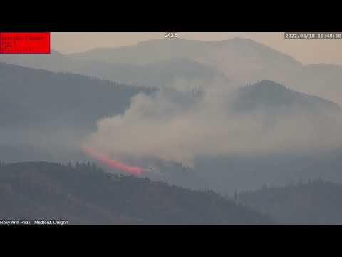 Tanker104 Dropping Retardant on the Tallowbox  Mt. Fire. (Correction: Keeler Fire)