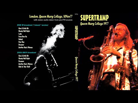 Supertramp Queen Mary College - Live in London - 1977 - Supertram Greatest Hits Full Concert HD