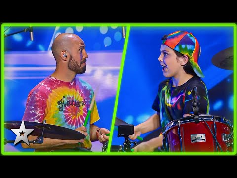 Father and Son Drumming Duo Get a Standing Ovation! | Kids Got Talent