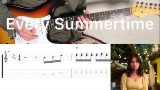 NIKI - Every Summertime (guitar cover with tabs & chords)