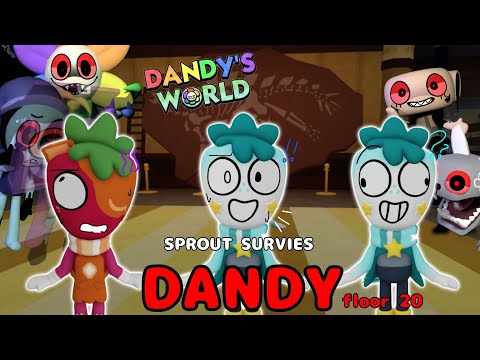 🌈SPROUT SURVIVES A DANDY RUN!! *INVISIBLE BOXTEN*? | dandys world gameplay sprout | #rainymellie