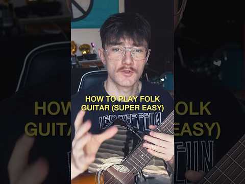 How to play folk guitar (super easy) #guitar #guitarist #guitartutorial #guitartalk #folkguitar