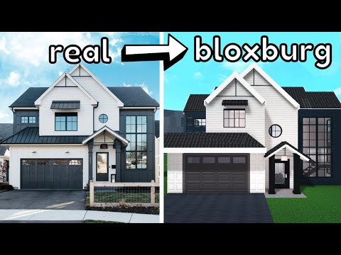 Building a MODERN FARMHOUSE in Bloxburg