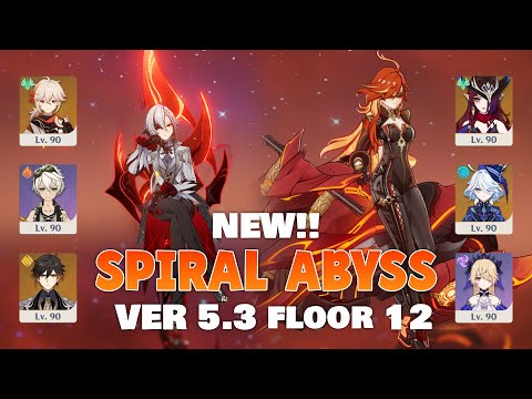 NEW!! Spiral Abyss 5.3 Floor 12 (Fullstar) Arlechinno C0R0 & Mavuika C0R0 | Genshin Impact