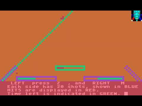 Atari 800 Game: Double Cannon (1980 Softside)