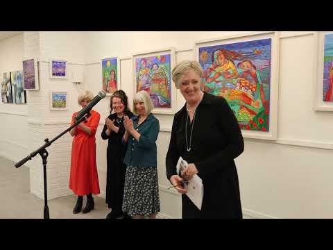 Eithne Verling officially opens 'Trio' by Concannon, Furlong & van Kampen at Kenny Gallery, Galway