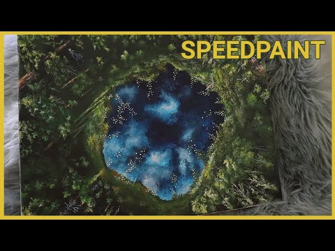 Magical Forest Pond | Acrylic SpeedPaint