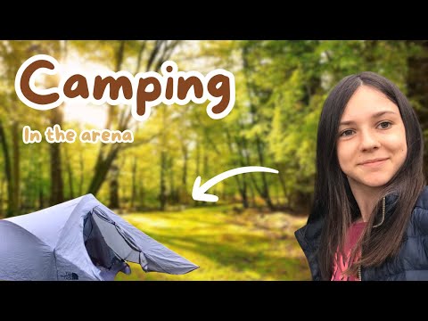 CAMPING in our horse arena! 🏕 | Did I get through the night?