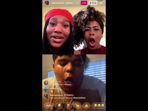 Guy does "magic" trick and pours drink on himself - Tiahranelson Instagram Live Talent Show