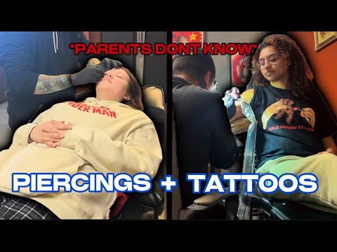 Getting PIERCINGS & TATTOOS WITHOUT parent permission 🔞