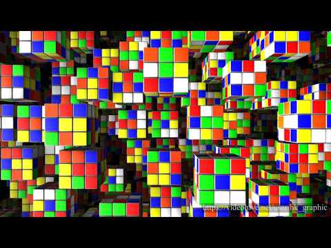 Rubik's cube Background Animation | 4K Screensaver Royalty Free