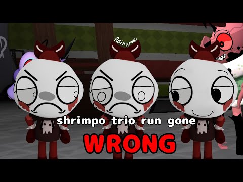 🌈SHRIMPO SIBLING trio RUN gone *WRONG* 😭 🌻 // dandys world (floor 10+) // #rainymellie