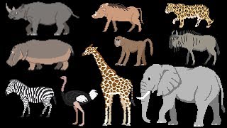 Savanna Animals - Book Version - The Kids' Picture Show (Fun & Educational Learning Video)