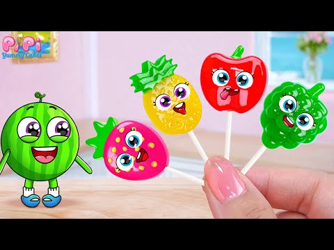 Tasty Rainbow Fruit Jelly Dessert💘Making Sweet Miniature Fruit Jelly Recipe Ideas🌈Pipi Yummy Cake