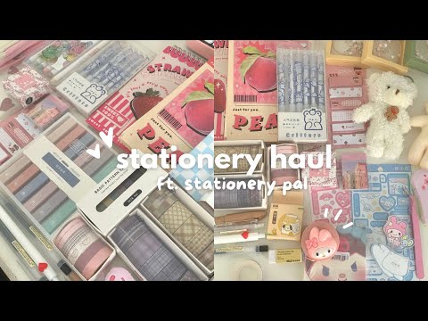 huge stationery haul 🍡 + giveaway ft. stationery pal, cute and aesthetic