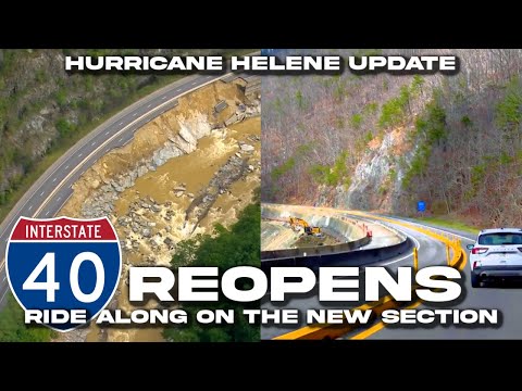 I-40 REOPENS After HURRICANE HELENE Damage |Ride Along The New Section & The Story of Rebuilding|