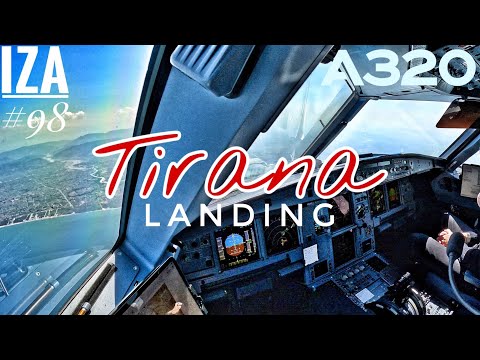 A320 TIA 🇦🇱 Tirana | LANDING 21 | 4K Cockpit View | ATC & Crew Communications [RE UPLOAD]