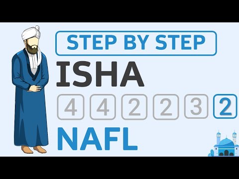 How to pray in Islam - 2 Rakat Nafl Isha Namaz - New Muslim Guide to Salah & Beginners Step by Step