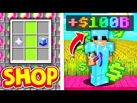 Creating the BEST SHOP to make BILLIONS in Minecraft SKYBLOCK | Minecraft SKYBLOCK SERVER #9