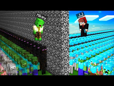 JJ’s RICH Mob Army vs Mikey’s POOR Mob Army Battle in Minecraft! (Maizen)