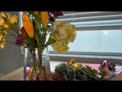 ✨ASMR✨💐🌸Make a Flower Bouquet with Me | Soft ASMR for Relaxation 🌸💐