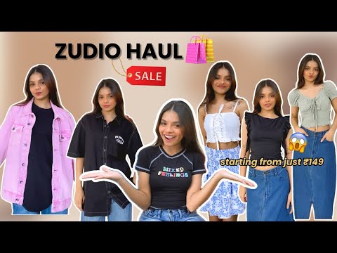 Huge Zudio Sale try on Haul | From just ₹149 | Cute tops, skirts, oversized shirts & more 🤩🛍