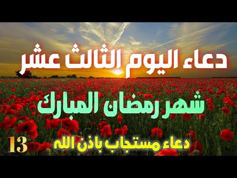 أفضل دعاء 🤲 في صباح اليوم الثالث عشر من شهر رمضان المبارك 🌙 دعاء مستجاب باذن الله لا يفوتك أجره