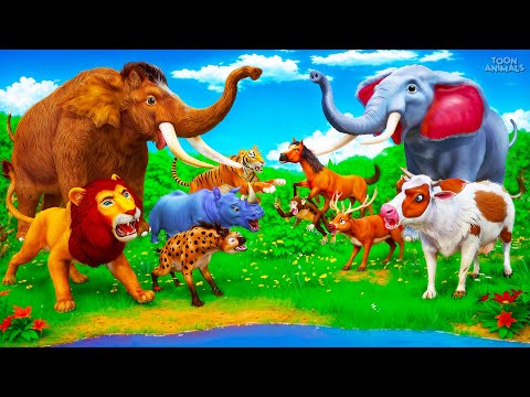 Wild Animals vs Farm Animals - The Ultimate Animal Kingdom Battle for Survival! 🦁🐮🔥