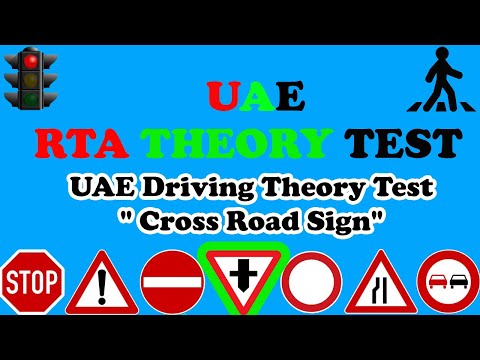 2024 RTA THEORY TEST | UAE Driving Theory Test " Cross Road Sign"