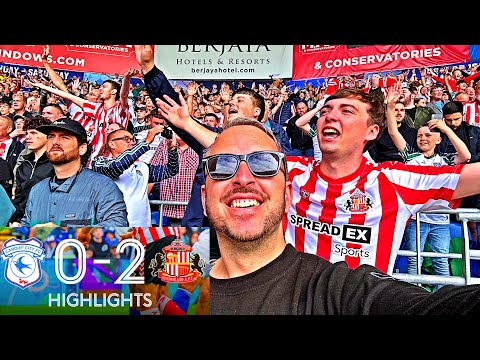 AWAY DAY with CRAZY SUNDERLAND FANS 🤩 Cardiff City 0-2 Sunderland | EFL Championship