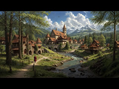 Daily Life As A Villager in Medieval Alpine Valley | Beautiful Celtic Music for Relaxation