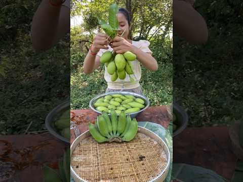 Preparing green young mango #siscookingtv #greenmangoes