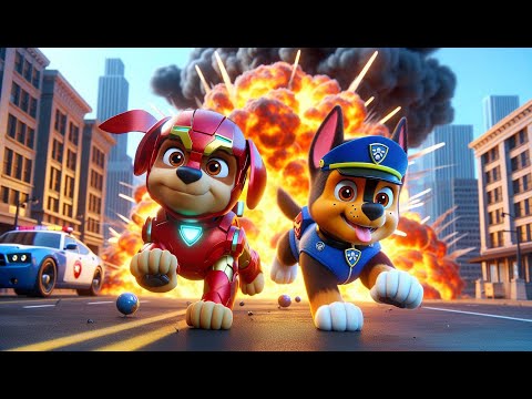 IRON MARSHALL X CHASE Rescues City From Danger | Funny Story | Paw Patrol Ultimate Rescue