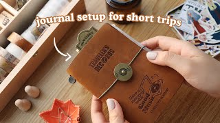 Travel Journal Setup for Short Trips 🚂 Traveler's Notebook Passport Size | Abbey Sy