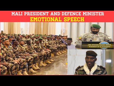 MALI MEMORIAL CEREMONY: GENERAL ASSIMI GOITA DEFENCE MINISTER CAMARA POWERFUL EMOTIONAL SPEECH