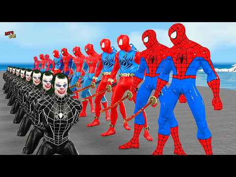 Siêu nhân nhện🔴Spider Man sword Rescue Spider Bride family from Venom vs Joker spder vs Shark spider