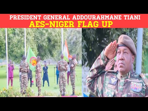 Niger President General Abdourahmane Tiani Raised The Flag Of AES | Historical Day