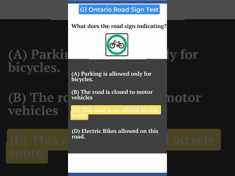 Ontario G1 Practice Test 2024 #ontariodrivingtest #roadsigns