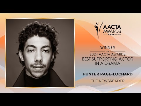 Hunter Page-Lochard (The Newsreader) wins the AACTA Award for Best Supporting Actor in a Drama