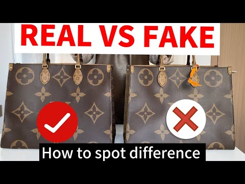 REAL VS SUPER FAKE LOUIS VUITTON ON-THE-GO BAG