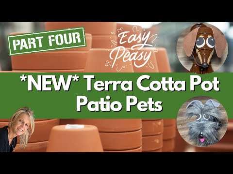 Create Your Own Adorable Patio Pets Using Terra Cotta Pots!