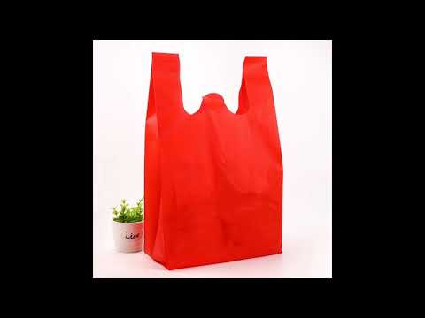 Wholesale Custom Logo Eco Friendly Recycle Durable Polypropylene Non Woven Grocery t shirt Bags