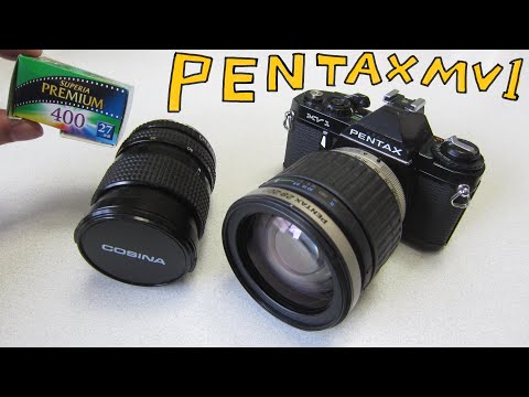 【フィルムカメラ】PENTAX MV1 を整備して撮影しました！smc PENTAX-FA 28-200mm F3.8-5.6とCOSINA 28-70mm F4 MACRO  ハードオフジャンク