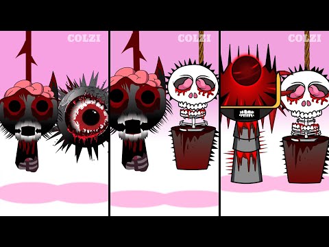 Sprunki Gray meets Mr Sun but infected VS Sprunki Brud phase 8 but alive| Compilation Incredibox