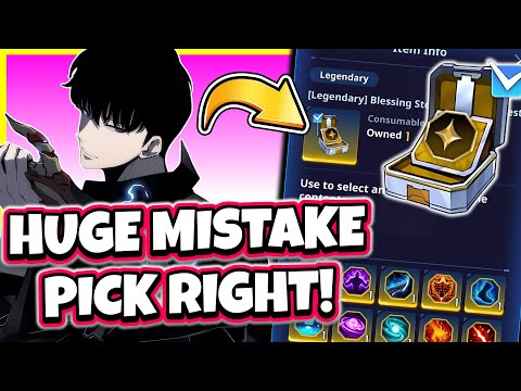 CRITICAL MISTAKE! BEST LEGENDARY BLESSING STONE & RUNE TO CHOOSE! [Solo Leveling: Arise]