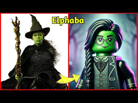 🧙‍♀️Wicked Movie Characters As Lego + Guess Their Voice & More! | Elphaba💚 Glinda 💗