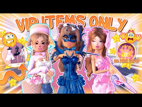 Dress To Impress but I can ONLY use *VIP ITEMS* | Roblox dress to impress