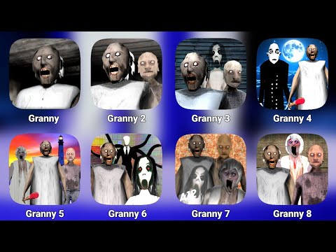 Granny 1, 2, 3, 4, 5, 6, 7 & 8 Full Gameplay || Granny New Mod Update | Granny Funny