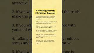 6 Psychology trick that will make you dangerous #youtubeshorts #selfimprovement #success